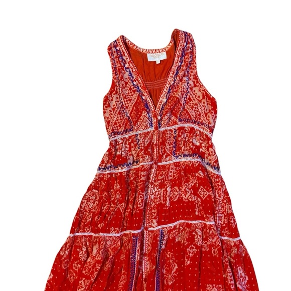 ROCOCO SAND Deep V Maxi Dress in Red Size XS - Picture 4 of 7